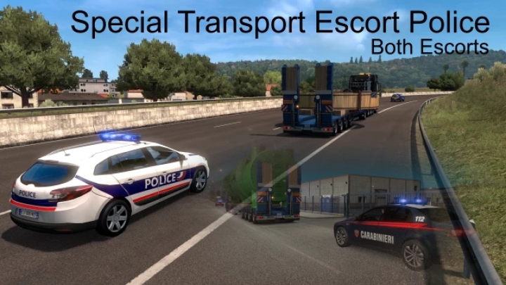 ETS2 - Special Transport Escort Police V1.2.1 (1.40.x)