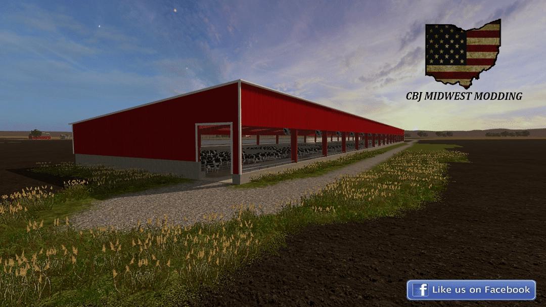 FS19 - 100x660 Cattle Barn V1.0