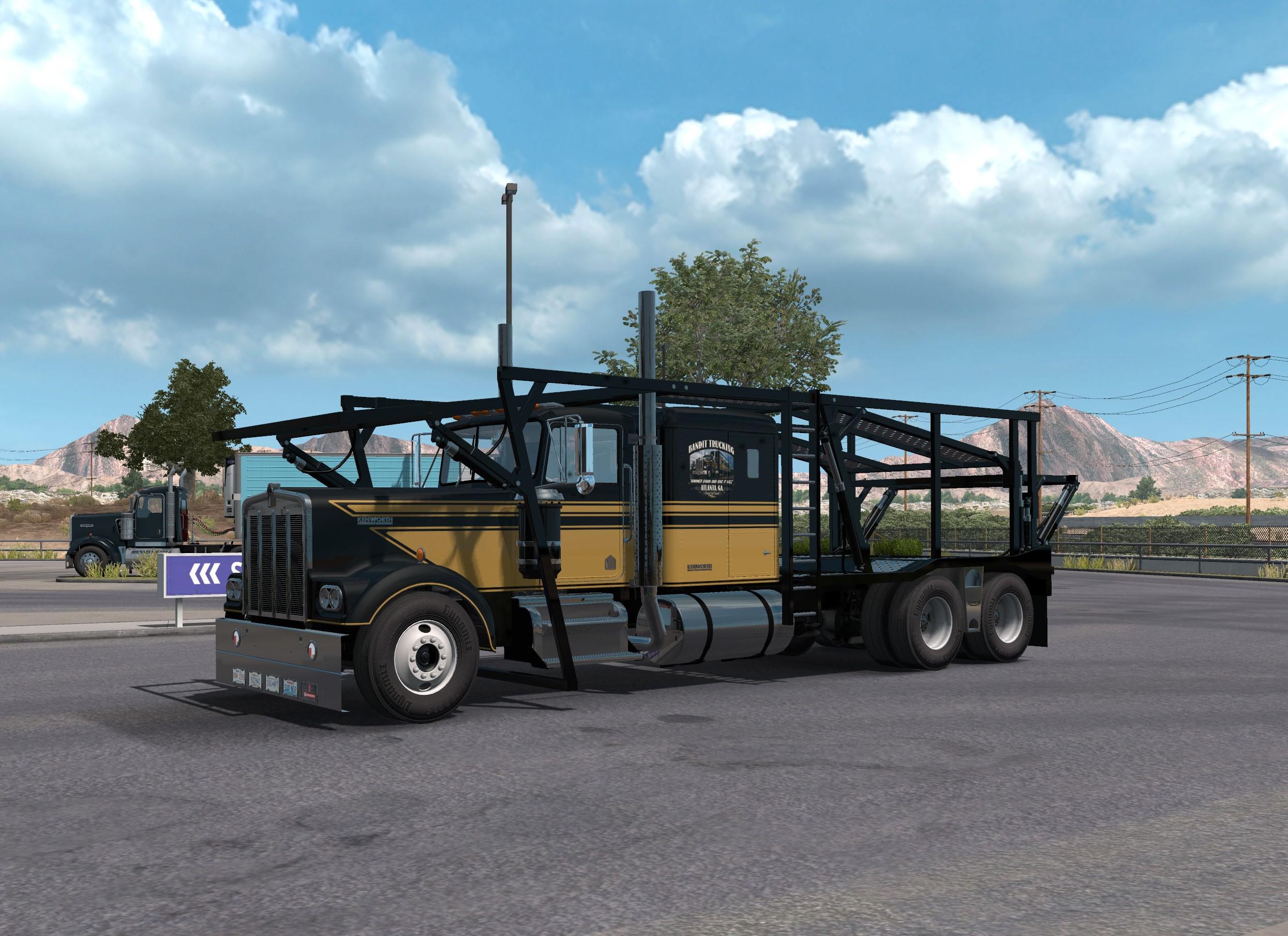ATS - Kenworth W900a Carhauler + Trialer (1.35.x)
