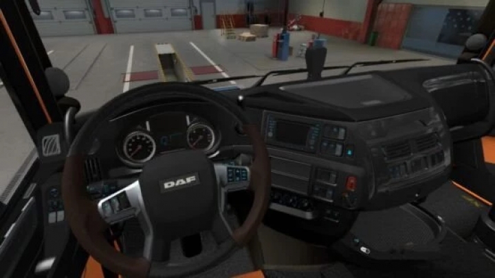 ETS2 - DAF E6 Gray - Orange Interior (1.41.x)