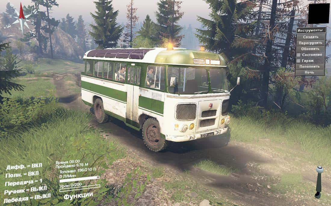 Spintires - Paz 3201 All-Wheel Drive Bus V1.0