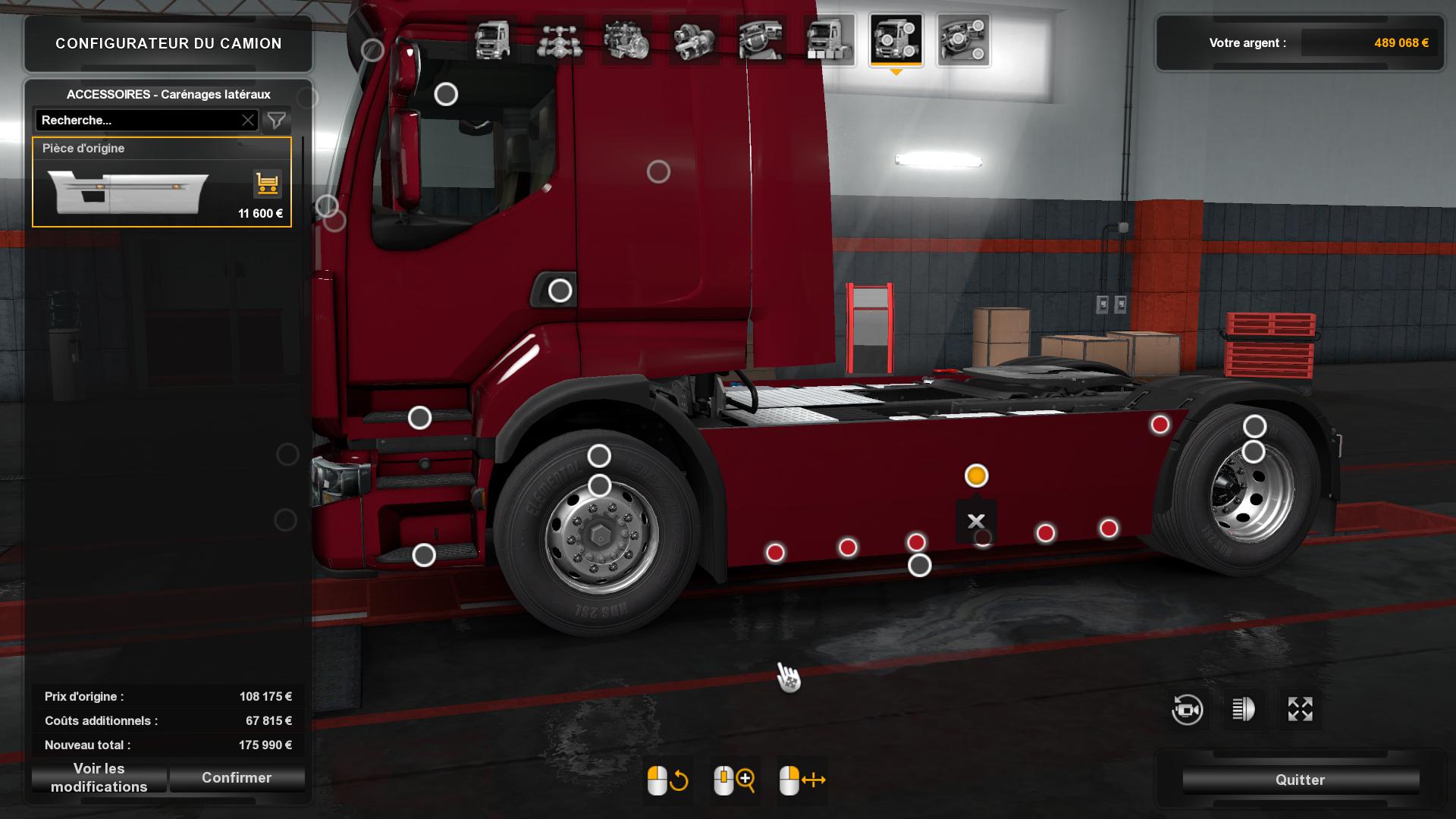 ETS2 -  Renault Premium Sideskirts Plate Mod (1.36.x)