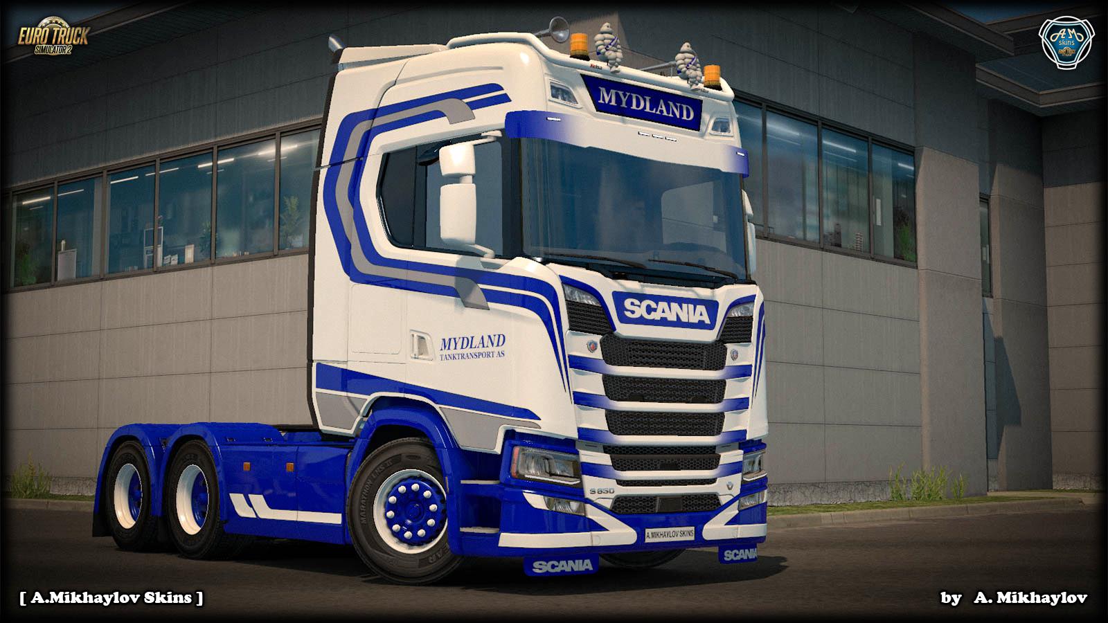 ETS2 - Scania S Highline Mydland Skin V1.0 (1.36.x)