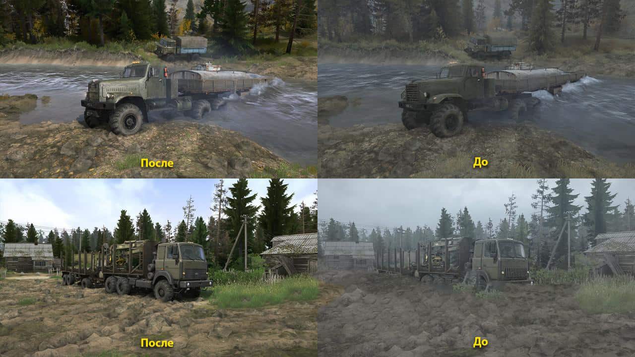 Spintires:Mudrunner - Realistic Graphics Adega Mod Pack V2.2