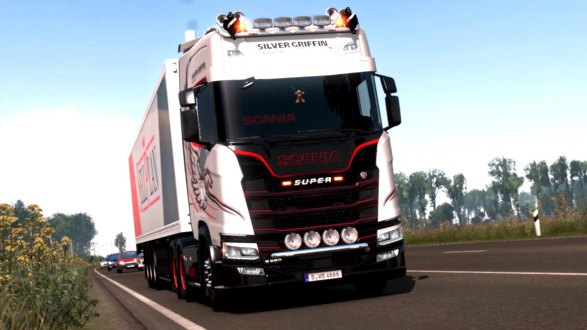 ETS2 - Scania S/R Red & Dark Interior V1.0 (1.36.x)