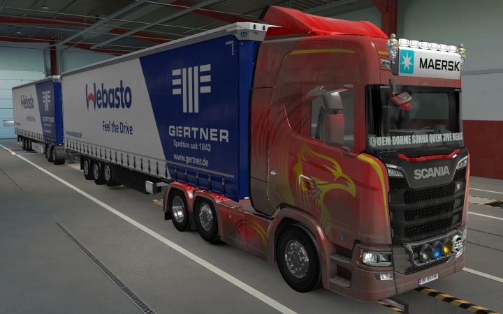 ETS2 - Big Lightbox Scania R And S 2016 Maersk White (1.40.x) | Euro ...