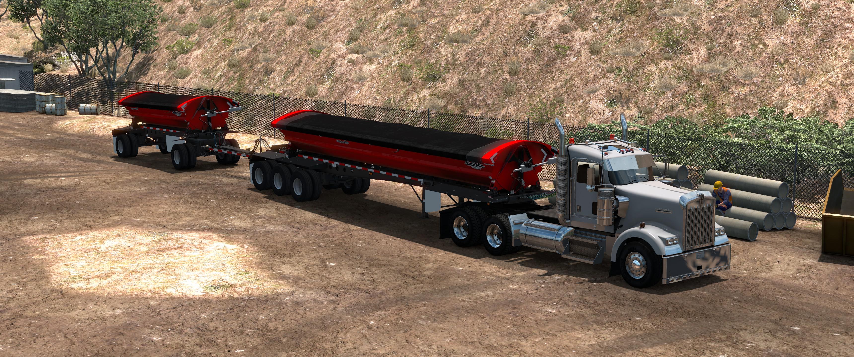 ATS SmithCo Side Dump Double Trailer V1.2 (1.36.x) American Truck