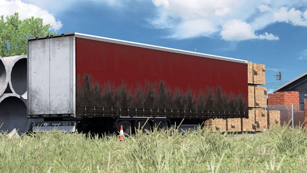 ETS2 - Paintable Dirty Skin for Krone Megaliner (1.36.x)