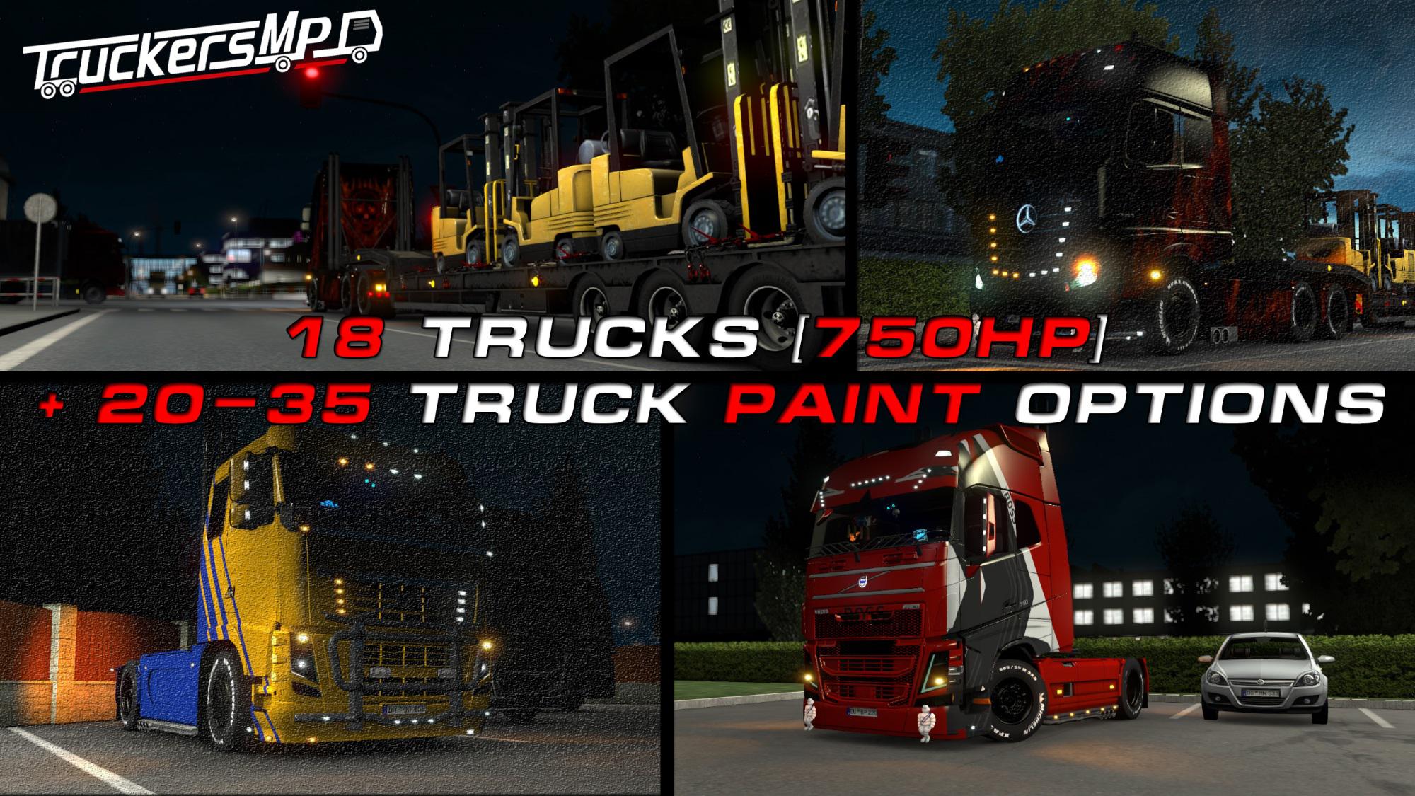 ETS2 - 18 Trucks for Multiplayer (1.38.x)