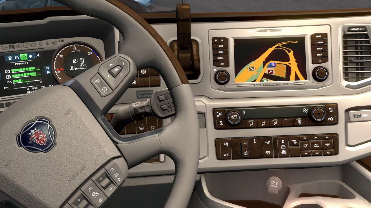 ETS2 - New Scania Lux Interior V1.0 (1.38.x)