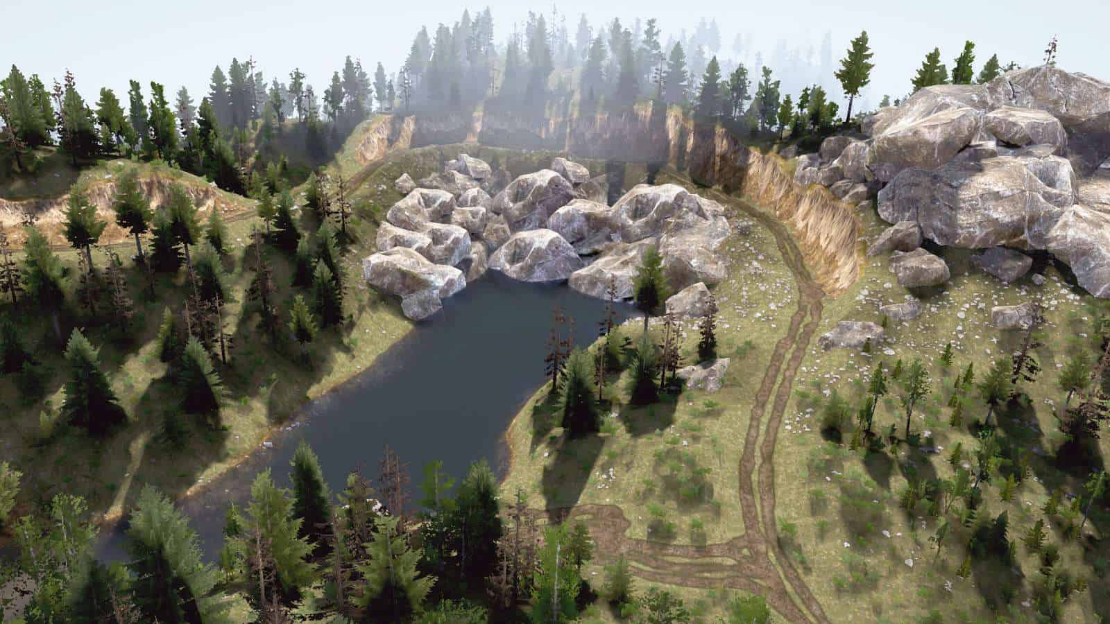 Spintires:Mudrunner - Forest Mountain Roads Map