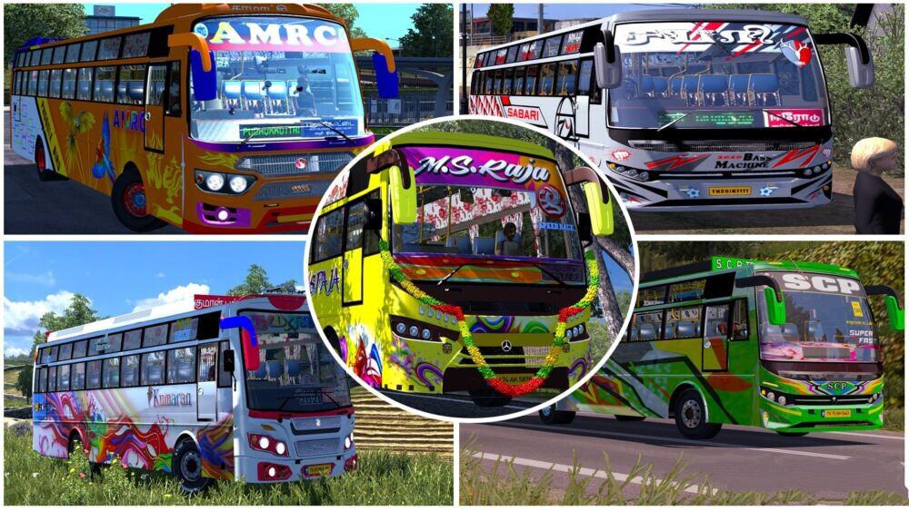 ETS2 - Tamilnadu Bus - 5 in 1 Mega Pack (1.40.x)