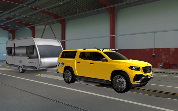 ETS2 - Mercedes-Benz W470 X-Class Racing Yellow Skin (1.40.x)