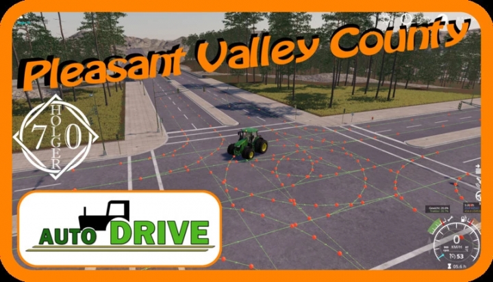 FS19 - AutoDive Pleasant Valley County Route Network V1.0.0.8