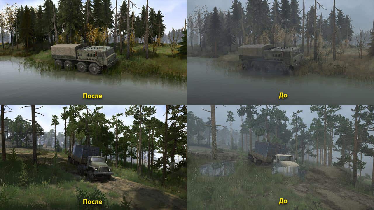 Spintires:Mudrunner - Realistic Graphics Adega Mod Pack V2.6