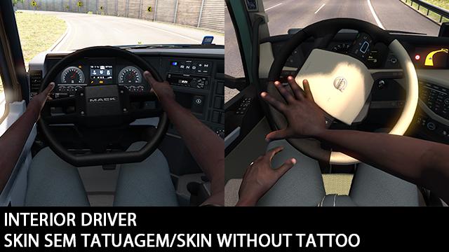 ETS2 - Skins Driver Hands without Tattoo Two Options (1.39.x)