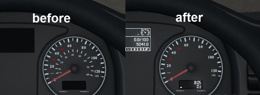 ETS2 - SCS Man TGX E6 Speedometer without MPH Scale V1.0