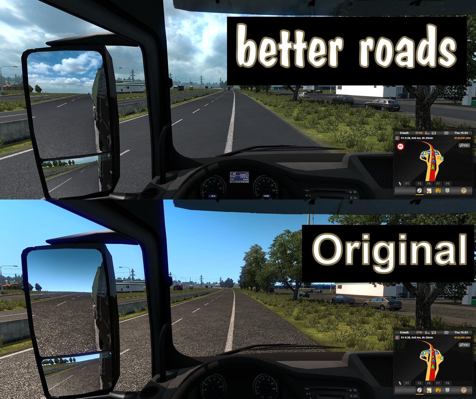 ETS2 - Better Roads for Old Maps V1.0 (1.40.x)