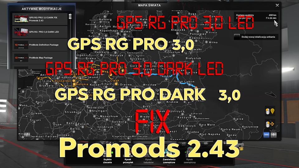 ETS2 - Gps Rg Pro V3.0 Fix Promods 2.43 (1.36.x)