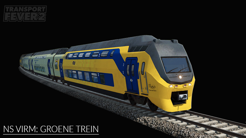 Transport Fever 2 - NS VIRM: Groene Trein