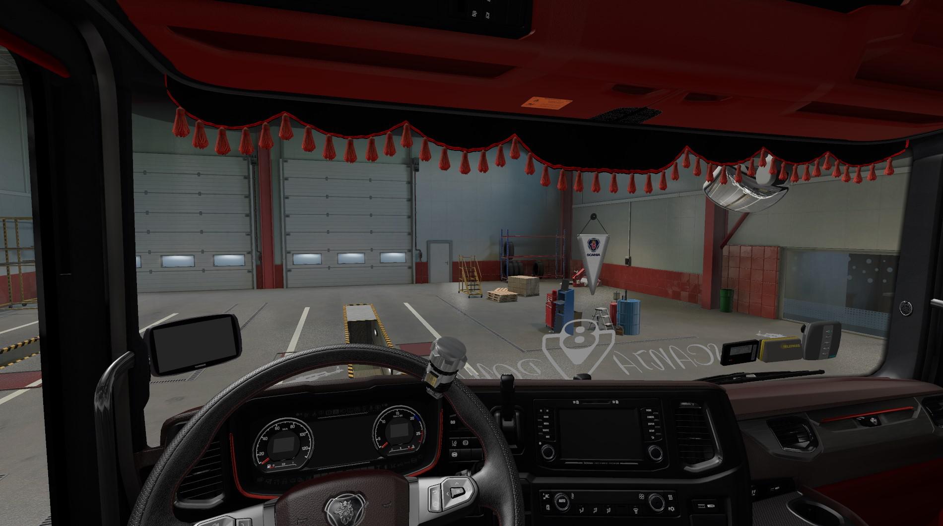 ETS2 - Scania Red interior V1.1 (1.38.X)