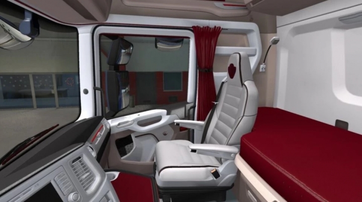 ETS2 - Scania R & S White - Red Interior (1.41.x)