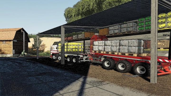 FS19 - Warehouse Of Products On Pallets V1.0