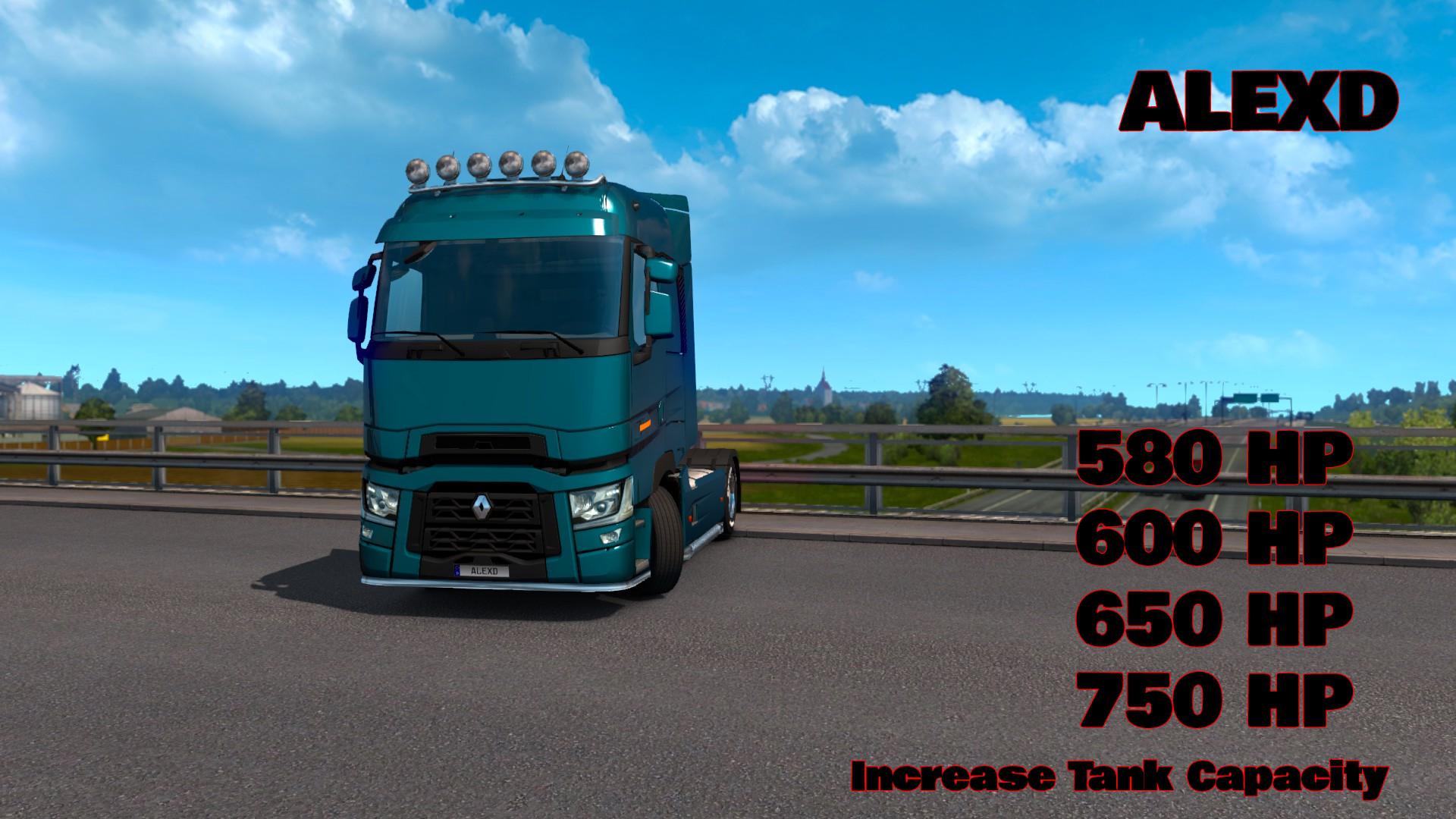 ETS2 - Renault Trucks T Range New Engine V1.1 (1.36.x)