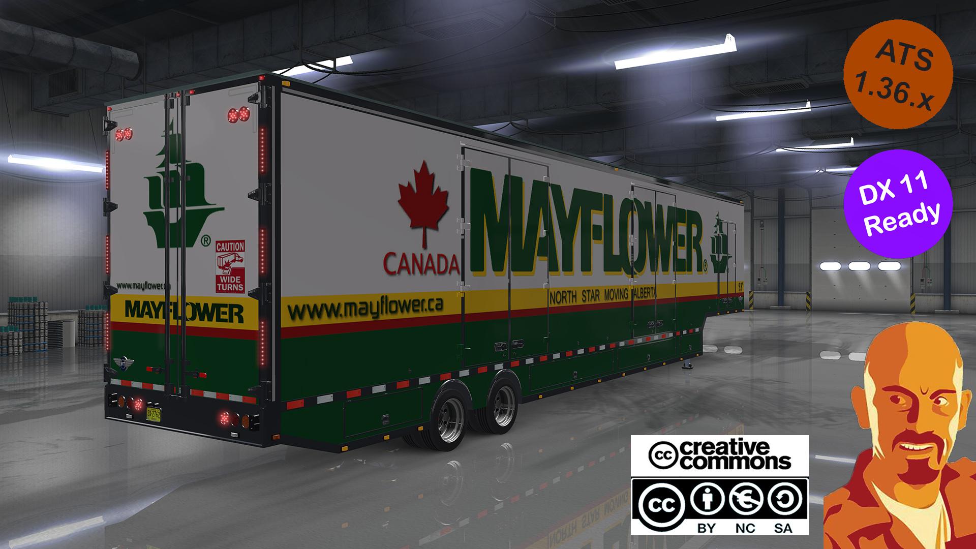 ATS - Kentucky RD Moving Van Trailer Reworked (1.36.X)