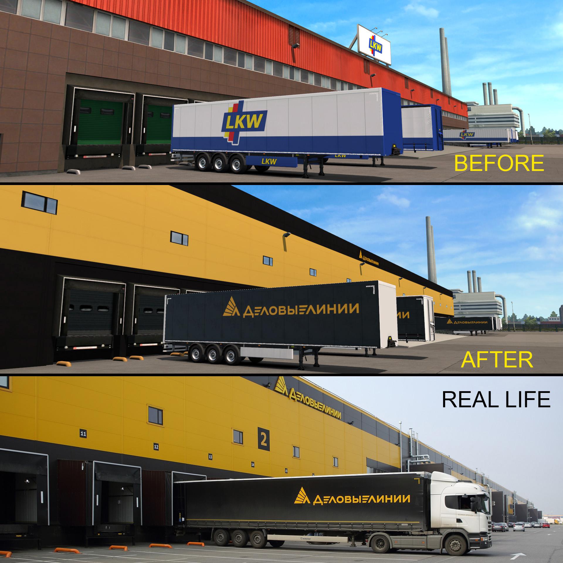 ETS2 - Addon for Rusmap V2.1.1 Real Companies V1.0 (1.37.x)