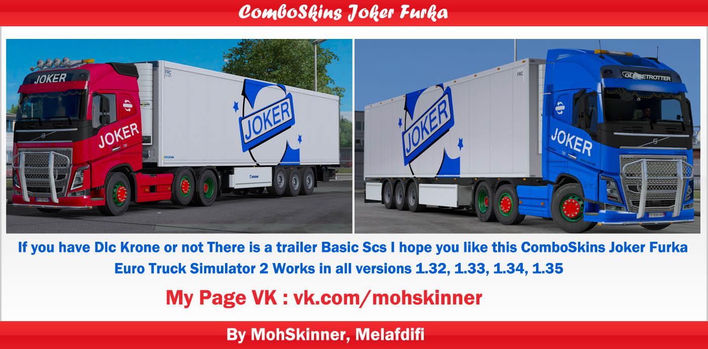 ETS2 -  Joker Furka Combo Skins (1.35.X)