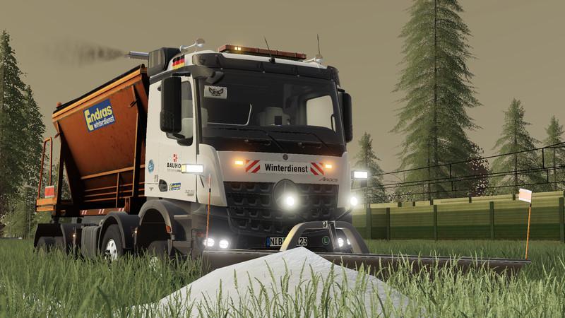 FS19 - Mercedes Arocs Winter Service + Snowfall V2.0