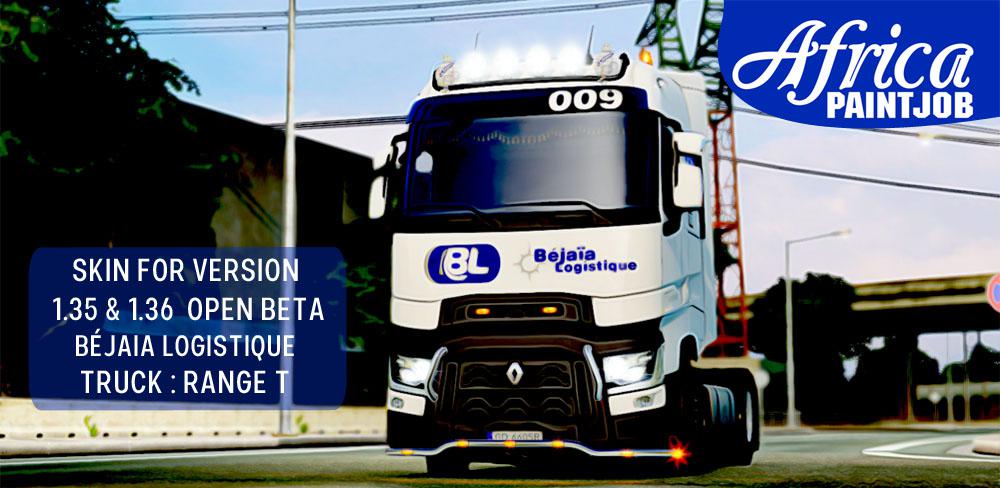 ETS2 - Africa Paintjob - Skin - Company Béjaia Logistique (1.36.x)