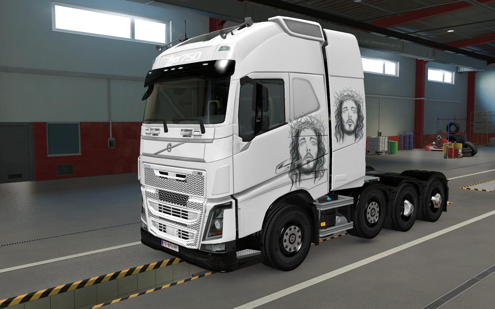 ETS2 - Volvo FH16 2912 8x4 Jesus Cristo Skin (1.39.x) | Euro Truck ...