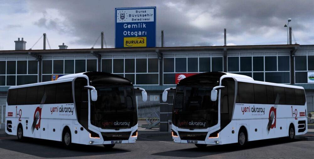 ETS2 - Man Lions Coach – Yeni Aksaray Seyahat Skinpack (1.39.x)