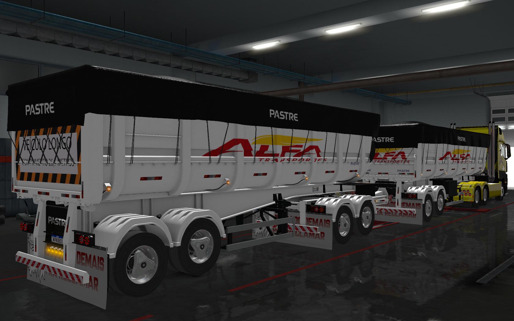 ETS2 - Rodotrem Cacamba By Wpneves Alfa Transportes Skin (1.36.x)