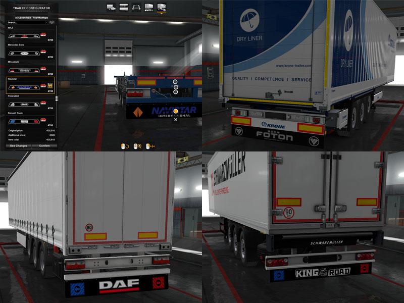 ETS2 - Mudflaps for Own Trailers V3.0 (1.36.x)