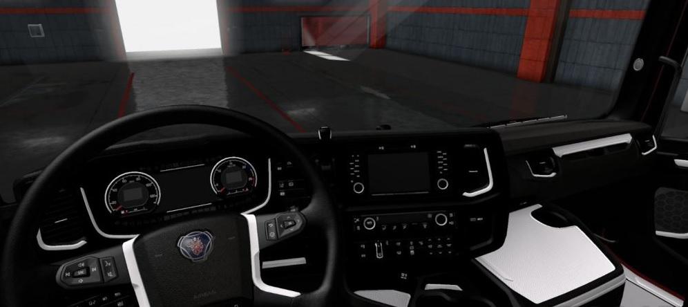 ETS2 - Scania S & R 2016 Black - White Interior (1.36.x)