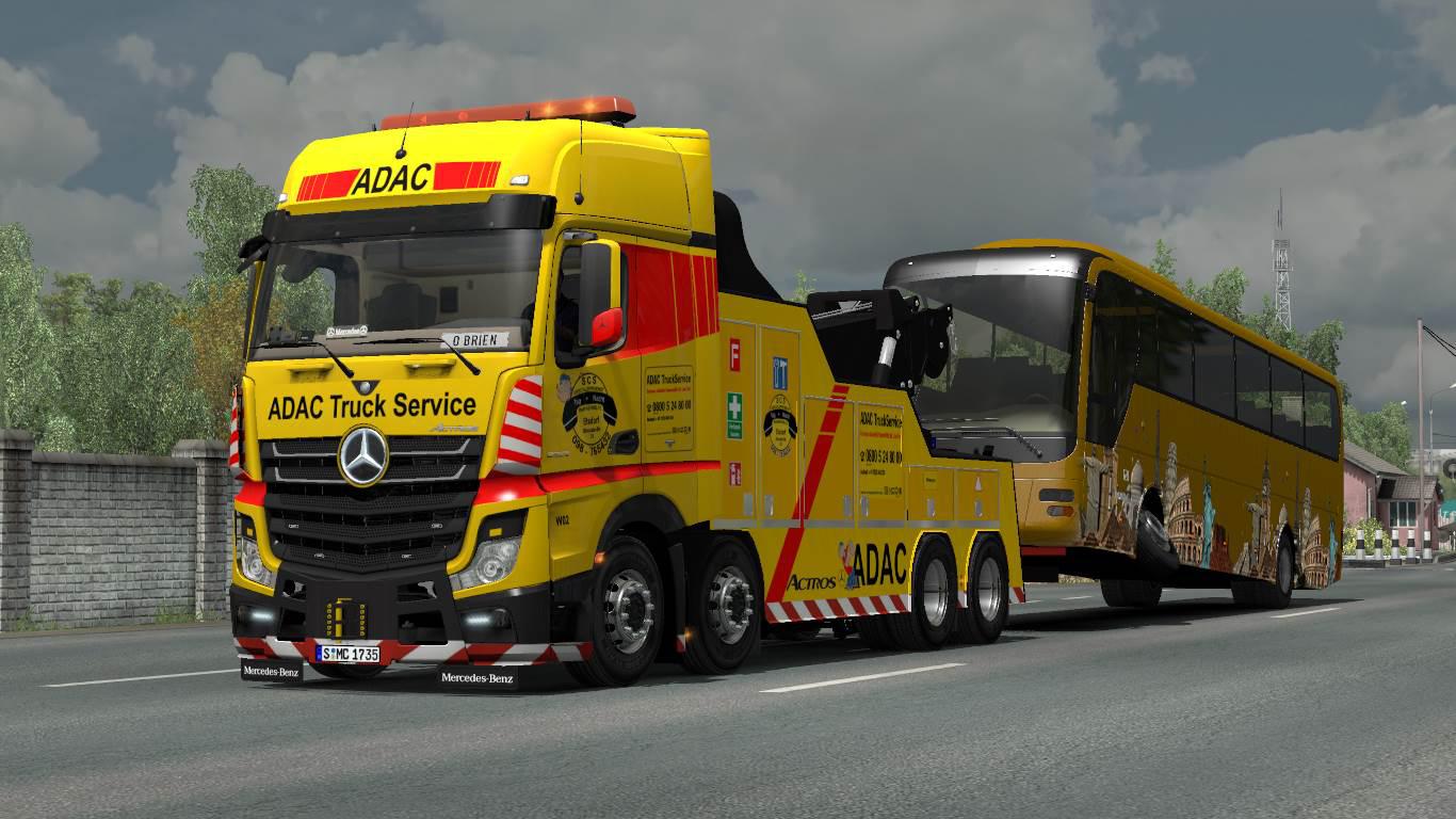 ETS2 - Mercedes Actros MP4 Crane Truck (1.35.x)