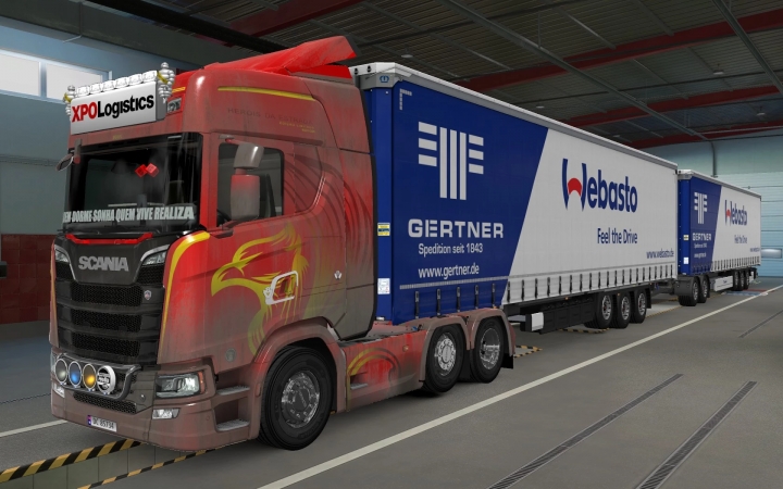 ETS2 - Big Lightbox Scania R And S 2016 XPO Logistics (1.40.x)