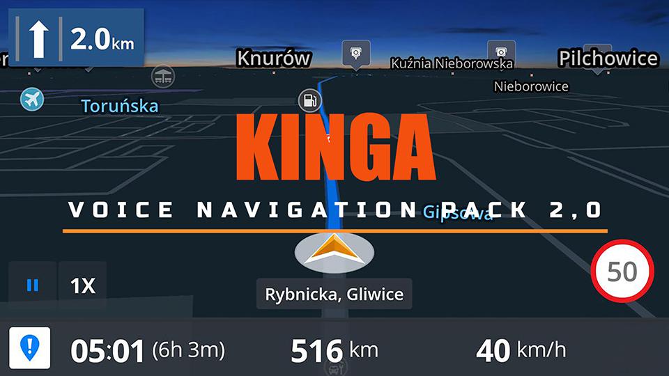 ETS2 - Kinga Voice Navigation Pack V2.0 (1.37.x)