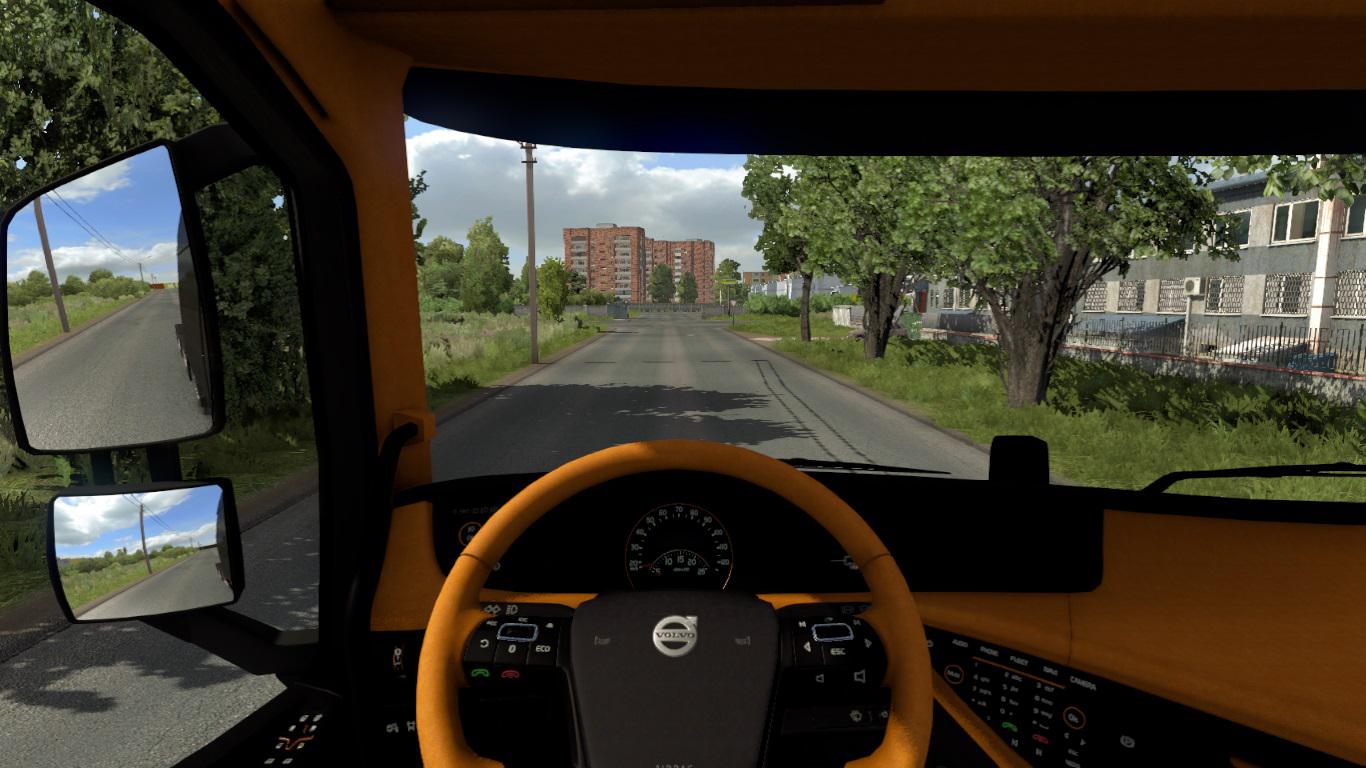 ETS2 - Black and Orange Interior for Volvo V1.0 (1.39.x)