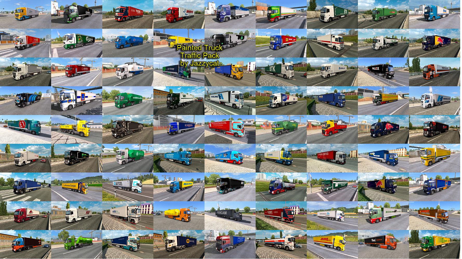 ETS2 - Painted Truck Traffic Pack V10.4 (1.37.x)