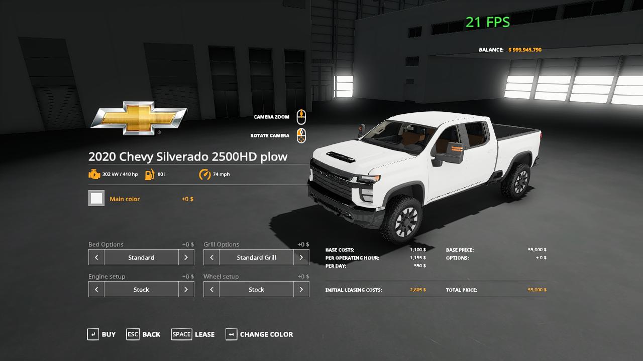 FS19 - 2020 Chevy Plow Truck V1.0