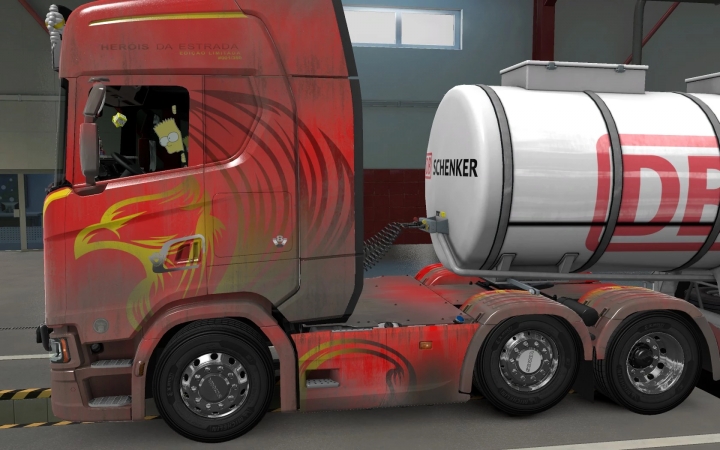 ETS2 - Sticker Glass for All Trucks Barth Simpsons (1.40.x)