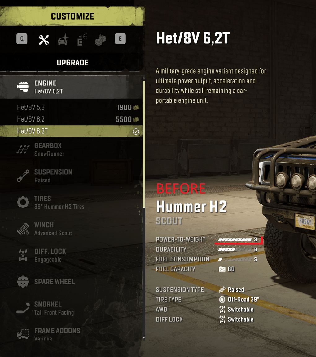 SnowRunner - Hummer H2 Upgrades V1.0