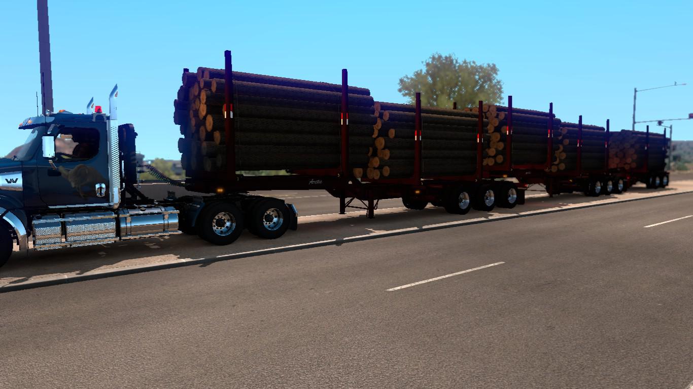 ETS2 - Arctic Logs Triple Trailers Ownable (1.39.x)