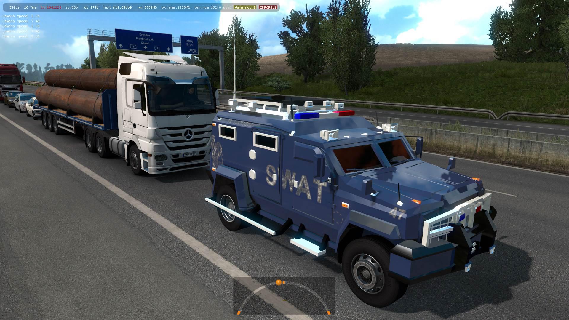 ETS2 - SWAT Car from Saints Row 3 Game to Traffic Mod (1.35.X)