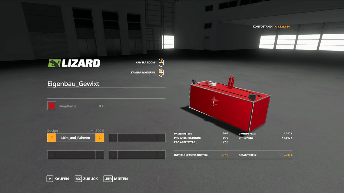 FS19 - Eigenbau Gewicht V1.1