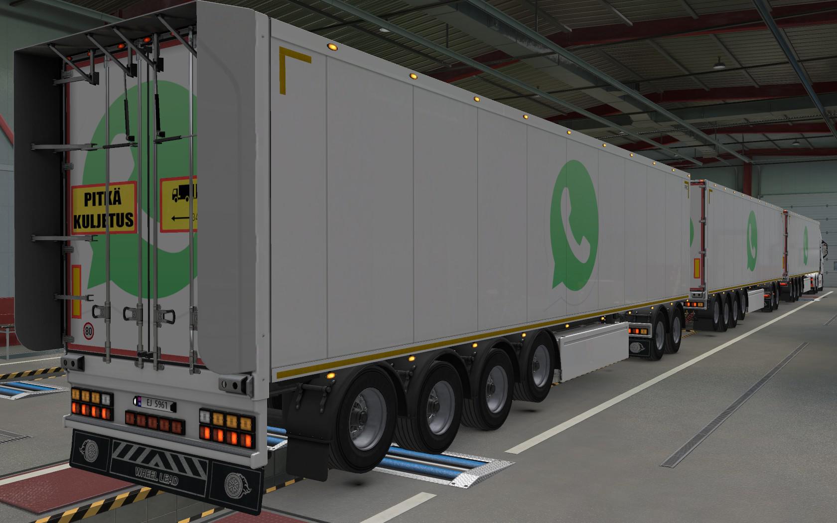 ETS2 - Owned Trailers SCS Whatsapp White Skin (1.40.x)